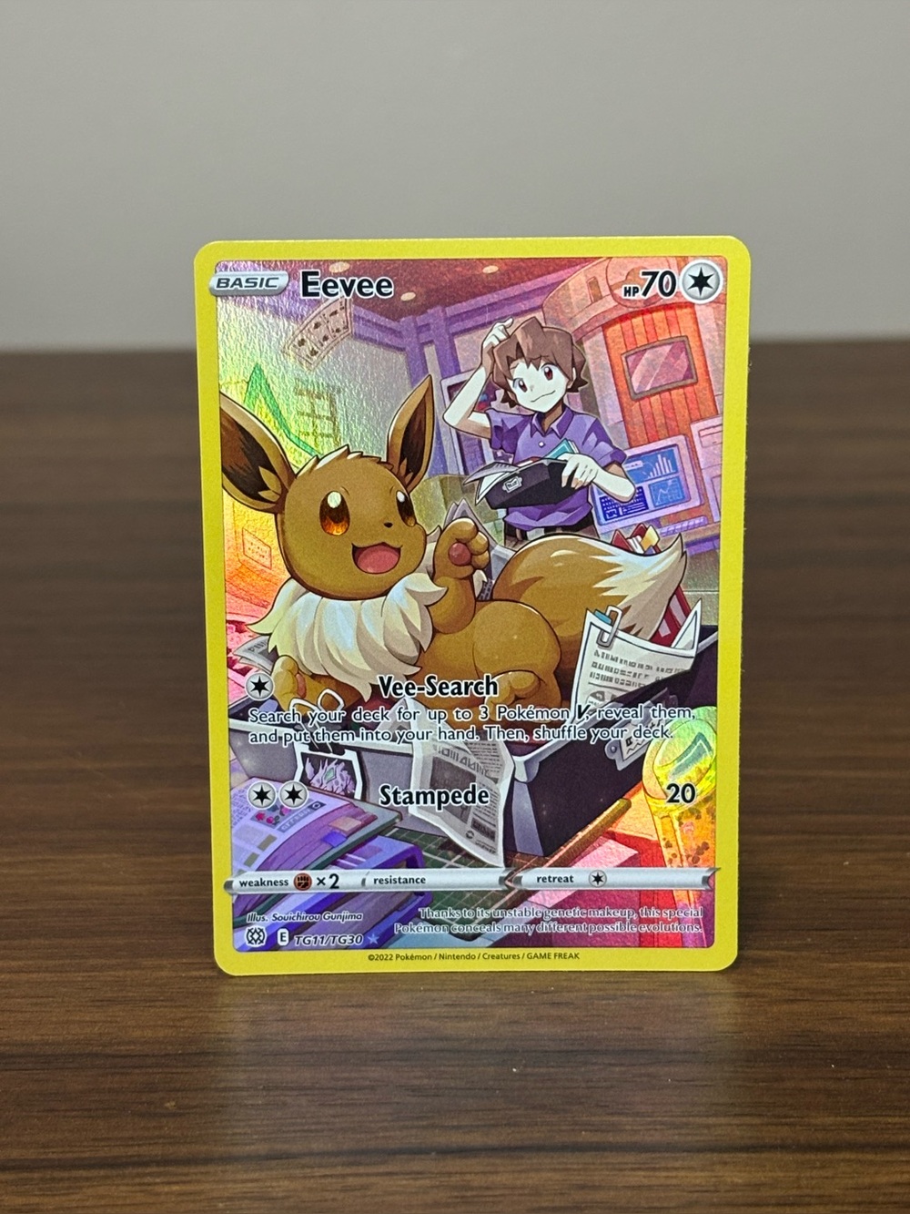 Eevee Pokemon TCG Brilliant Stars Trainer Gallery Holo TG11/TG30
